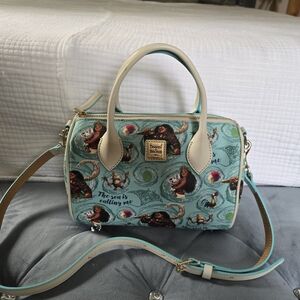Dooney & Bourke Moana Themed Blue and Cream Satchel